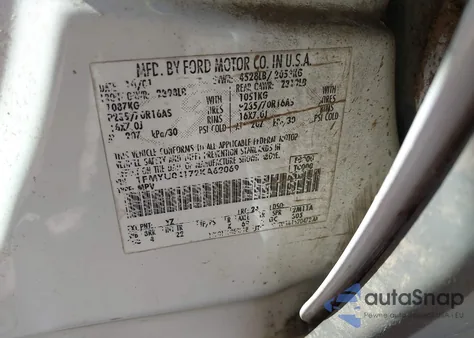 2002 Ford Escape Xlt Choice/Xlt Midnight/Xlt Premium/Xlt Sport z USA, uszkodzony, nr VIN 1FMYU04172KA62069